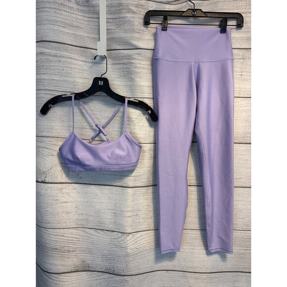 Alo Yoga High-Waist Airlift Leggings and Intrigue Sports Bra Size XS - Picture 1 of 3